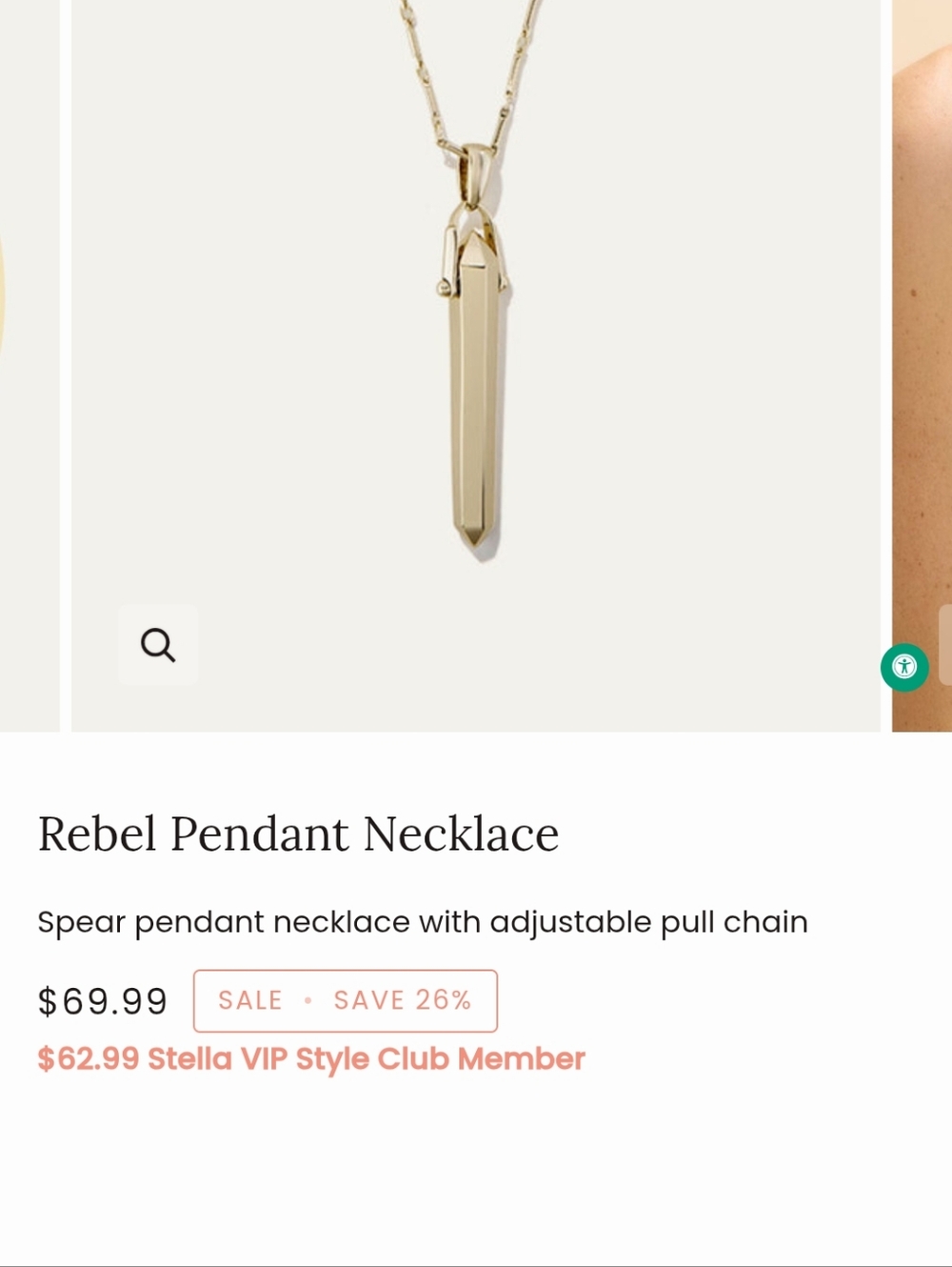 Stella & Dot Rebel Necklace - Gold
